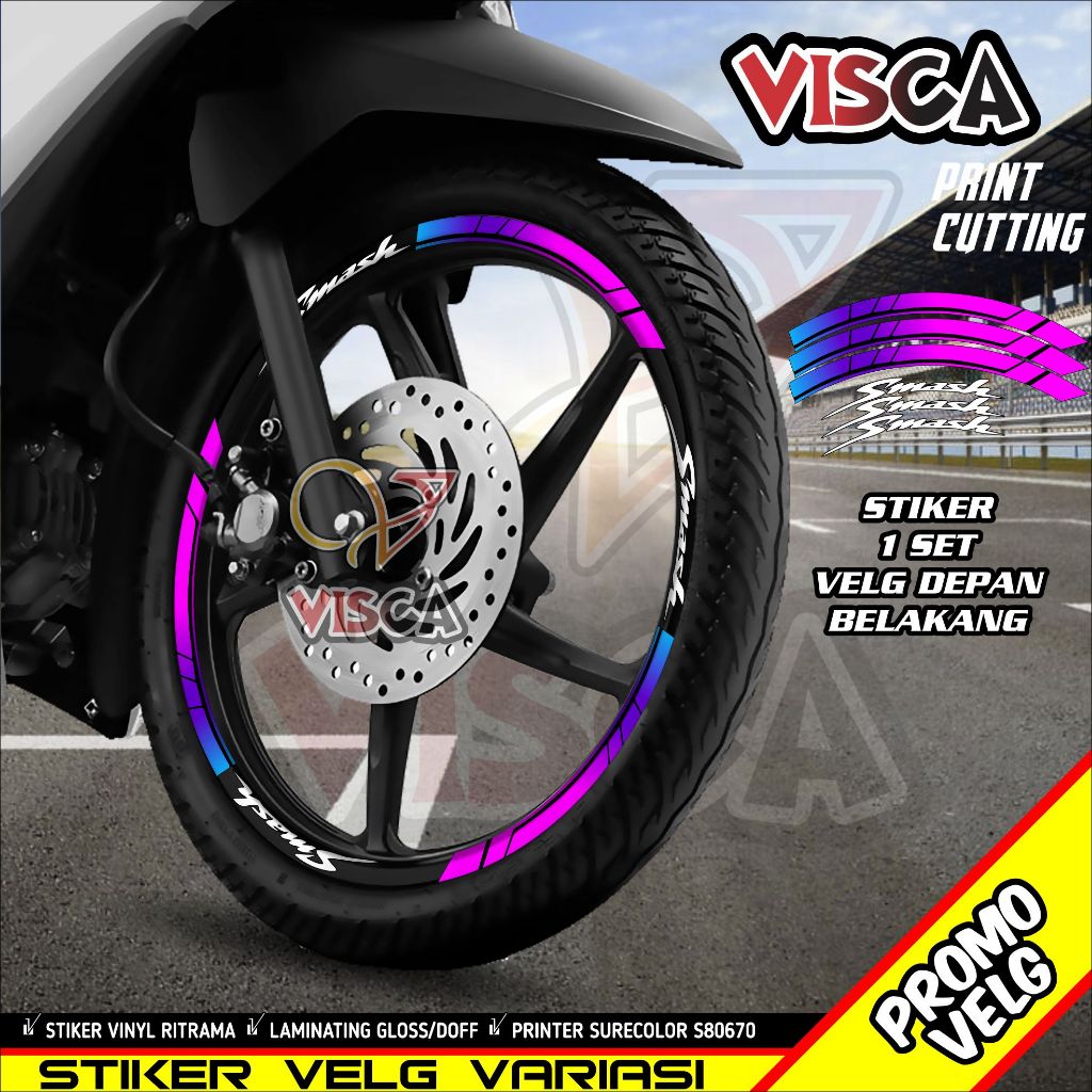 Stiker Velg List Velg Motor Stiker Velg Smash Motif A03 Bunglon