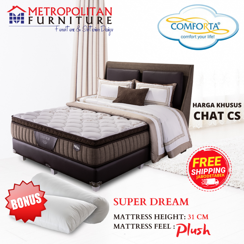 Kasur SpringBed Comforta Super Dream FULL SET Spring bed matras