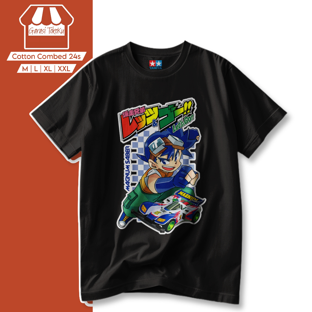 Kaos Tamiya Lets & Go go seiba Kaos Mini 4WD baju tamiya pria dan wanita