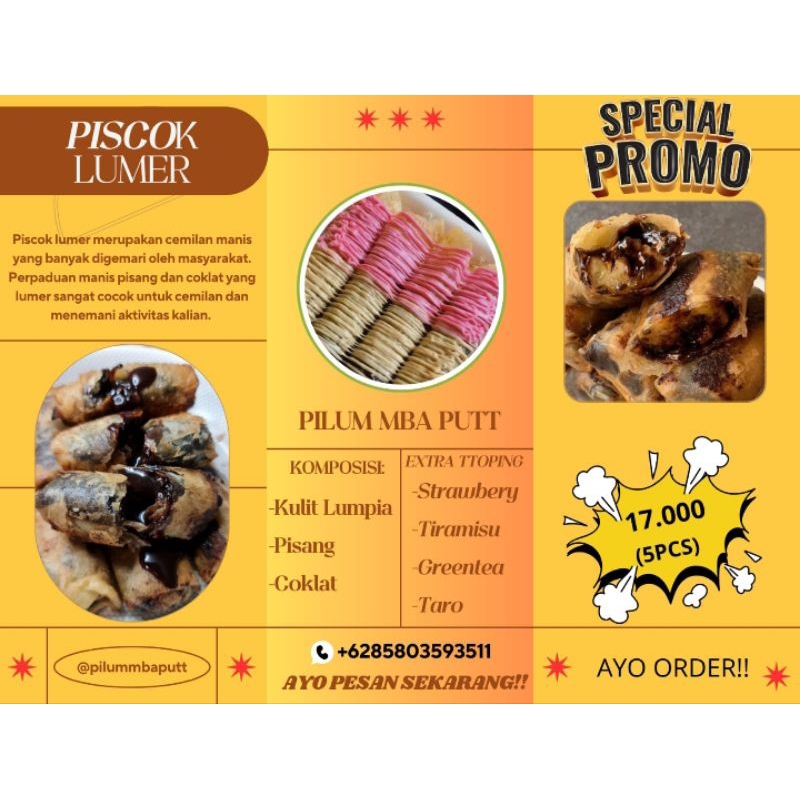 

Piscok lumer | Frozen food | By Pilum Mba Putt