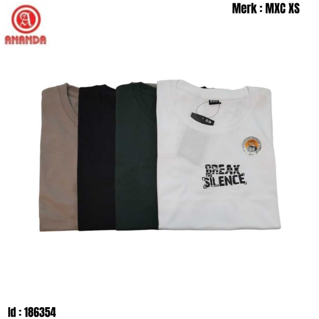 kaos lengan pendek anak laki-laki mxc oblong warna sablon xs