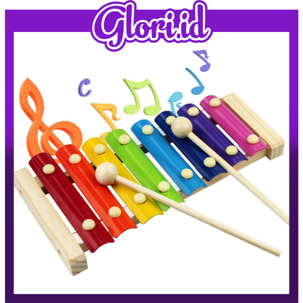 Glori.Id Xylophone Alat Musik Ketukan Kayu / Mainan Kolintang / Xylophone Kayu Mainan Edukasi Anak T038