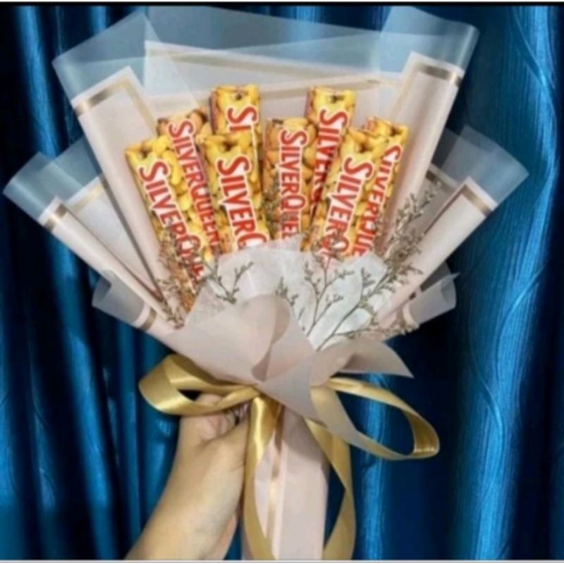 

buket coklat silverqueen hadiah valentine/hadiah ulang tahun/hadiah wisuda