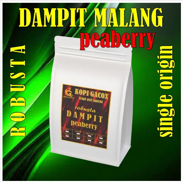 

Kopi DAMPIT PEABERRY Robusta 100/200/500 Gram Kopi Lanang Murni GC Asli Malang