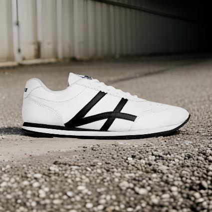 SEPATU SNEAKERS PRIA CLASSIC WHITE PUTIH UKURAN BESAR JUMBO BIG SIZE 46 47 48