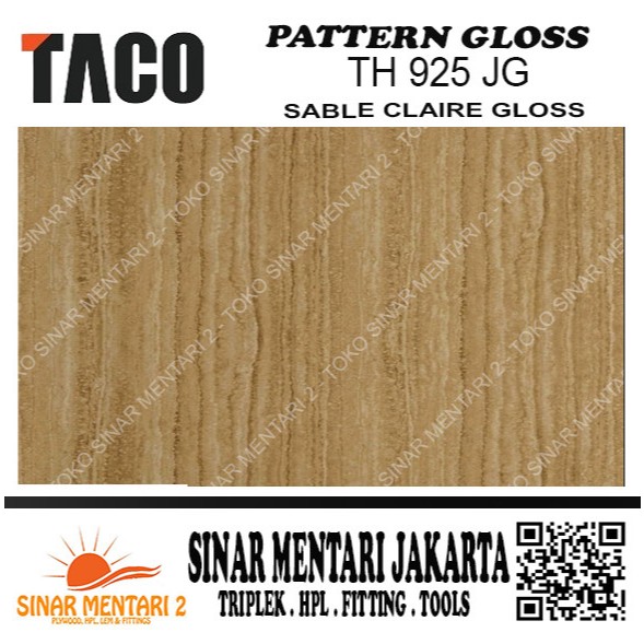TACO HPL PATTERN GLOSS TH 925 JG SABLE CLAIRE GLOSS