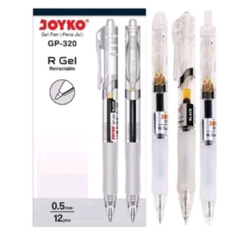

HSS-JOYKO PULPEN GEL PEN GP-320 R GEL 0.5MM BLACK BALLPOINT HITAM MURAH BERKUALITAS