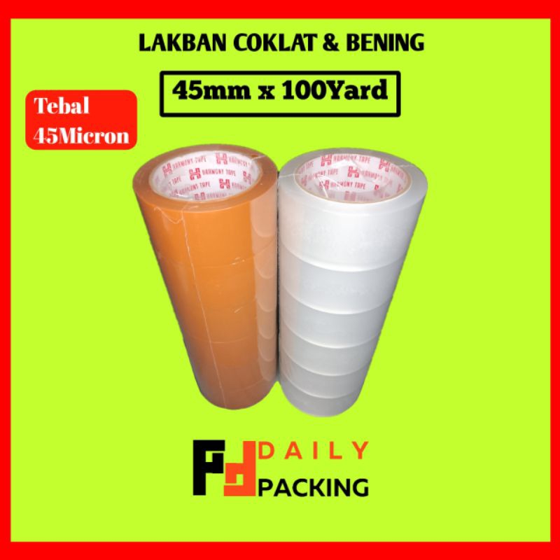 LAKBAN BENING LAKBAN COKLAT 100YARD BERKUALITAS | LAKBAN MURAH KUALITAS DAIMARU