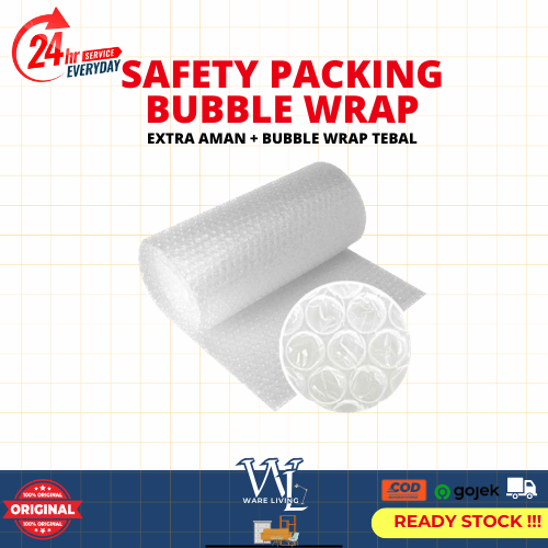 

BUBBLE WRAP SAFETY PACKING / TAMBAHAN PACKING EXTRA AMAN, TEBAL