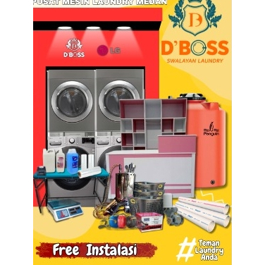 DBOSS - PAKET USAHA LAUNDRY TERIMA BERES LG 20KG DRYER LG GIANT MAX