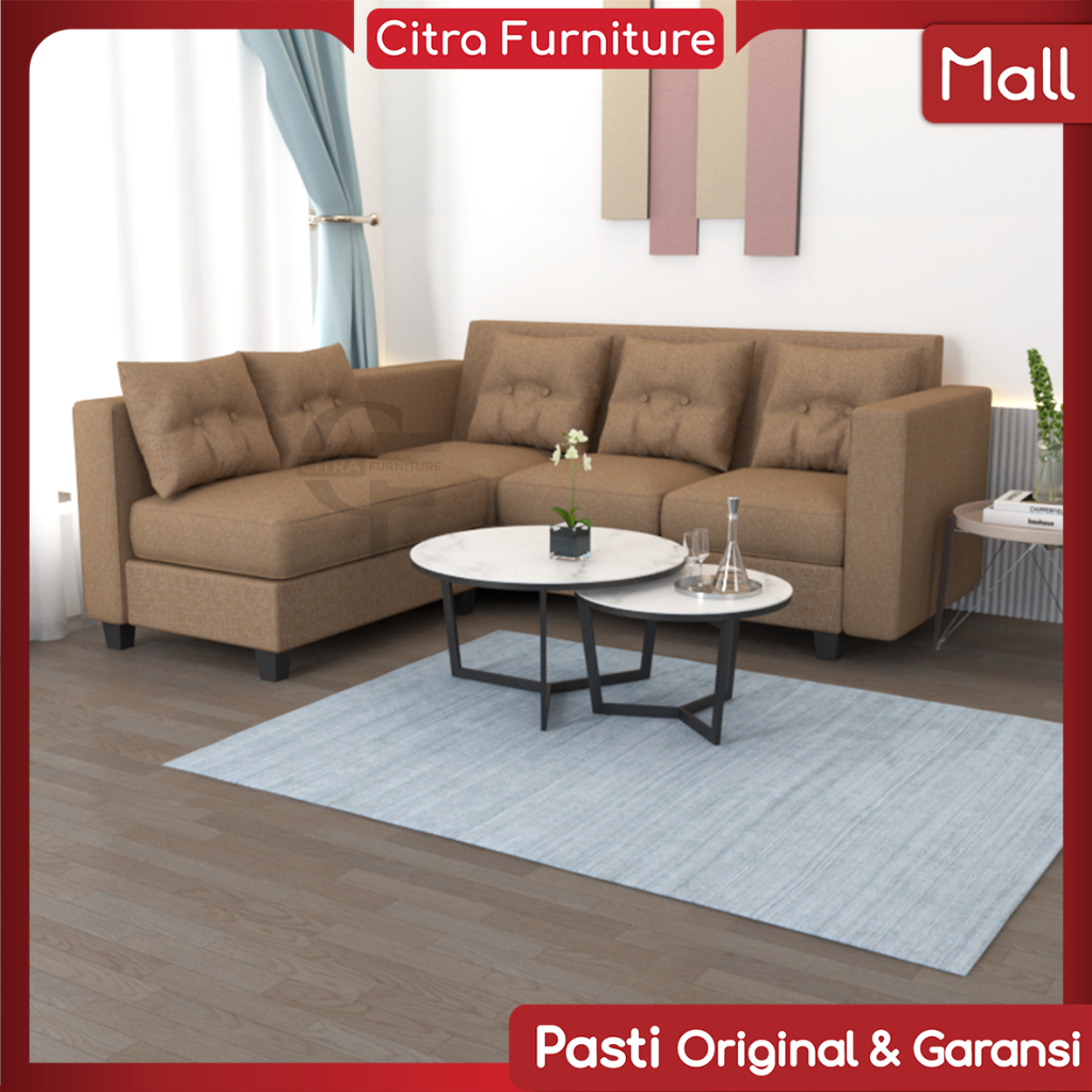 Sofa L Putus Minimalis OREGON | Sofa bed Sudut Santai