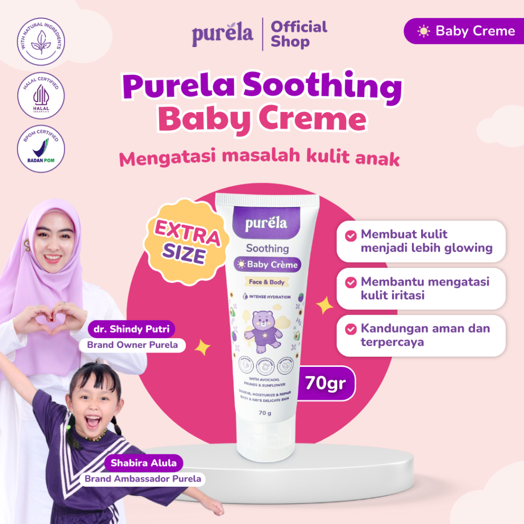 PURELA Skincare Soothing Baby Cream Anak Meredakan Gatal-gatal Bayi