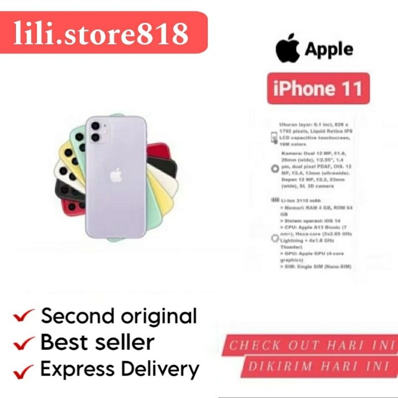 HP Apple iPhone 11 Second Original 100% Mulus Fullset