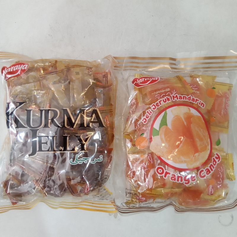 

Naraya permen jelly 500gr rasa kurma jelly orange candy