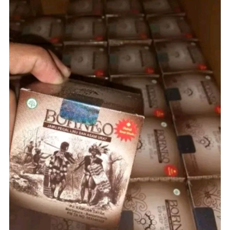 Borneo kapsul original isi 40 kapsul obat rematik , asam urat , pegal linu