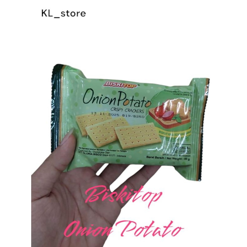 

Bikitop Onion Potato Crispy Crackers 50 gram