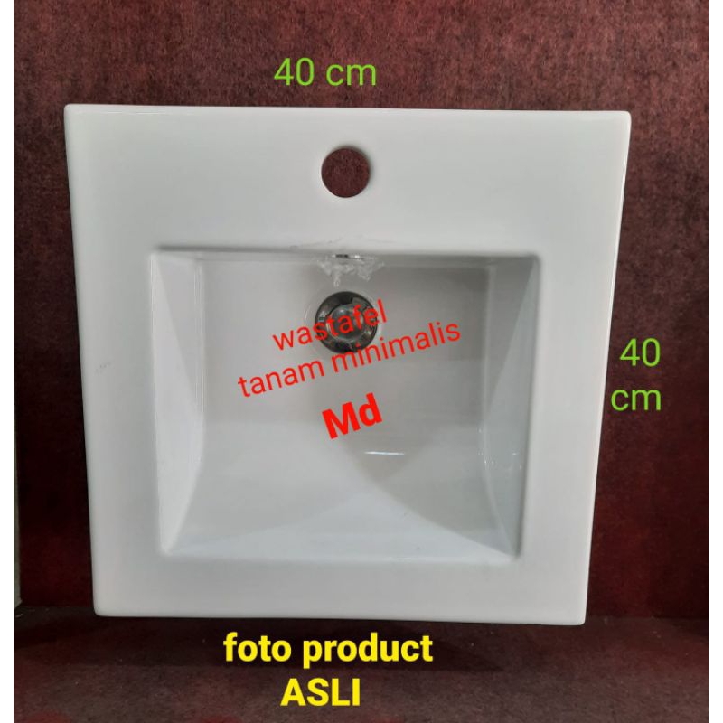 Wastafel tanam minimalis putih WIKEA