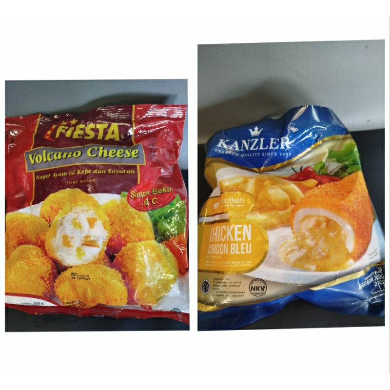 

NUGGET Cordon Blue KANZLER 300gr / Volcano Cheese FIESTA 500gr