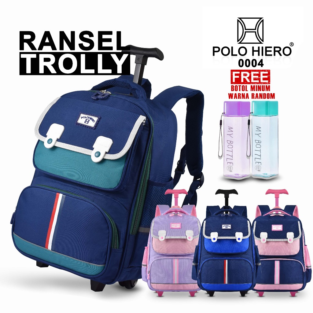 Polo Hiero Tas Trolly Polo Hiero 0004 Tas Ransel Sekolah Tas Roda Anak Anak