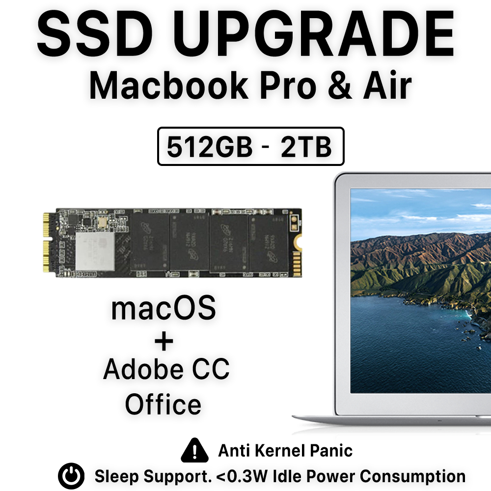 SSD Macbook Air 2010 2011 2012 2013 2014 2015 2017 256GB/512GB/1TB