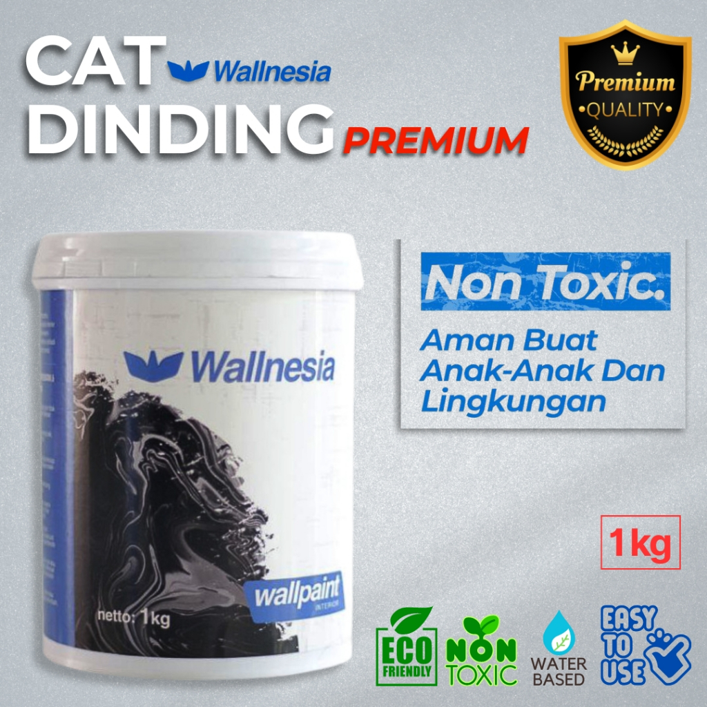 Cat Dinding Tembok Eksterior dan Interior Wallnesia Premium 1kg Anti jamur Anti lembab