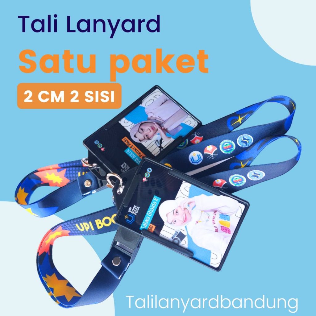 

SEPAKET TALI LANYARD + ID CARD +CASING SATUAN STANDAR UKURAN 2 CM 2 SISI/ SATU SET LANYARD CUSTOM /SEPAKET GANTUNGAN KALUNG ID CARD DESA PRINTING SUBLIMIN BEBAS