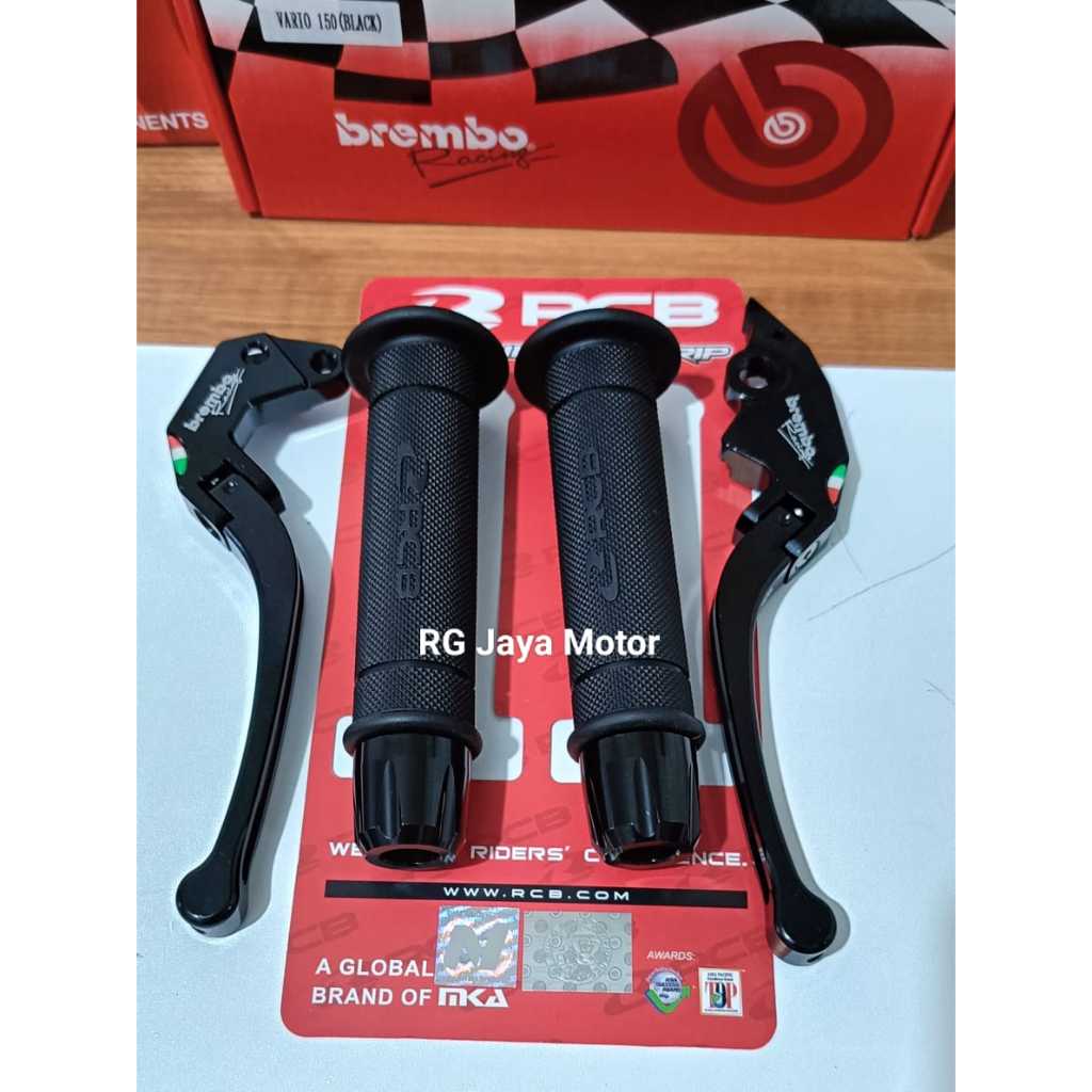 3in1 Handle Rem Lipat + Handgrip RCB HG55 + Jalu Stang CNC Vario 125 150 CBS / Beat CBS / Scoopy CBS