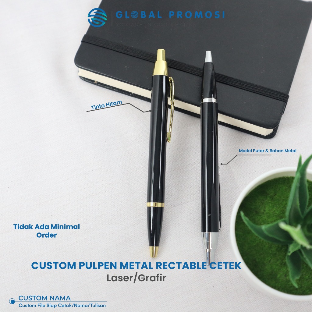 

Pen Model Parker Custom Grafir Nama Logo Pen Metal Retractable (Cetek)