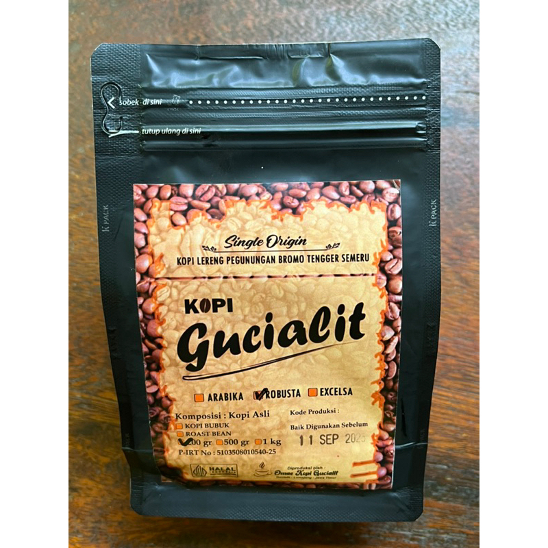 

Kopi Robusta Gucialit, Single Origin Lereng Semeru, Bubuk Halus (Fine) 200 gram