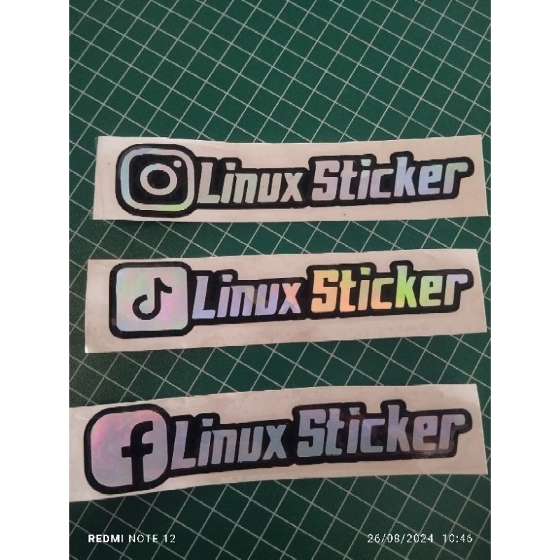 

Stiker hologram custom nama pake logo Instagram, Facebook, tiktok dll.