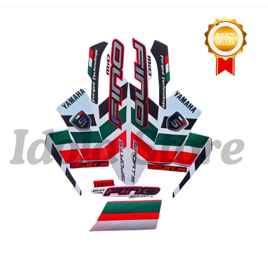 Striping Stiker Honda Fino 2014 Hijau Merah Stiker Lis Standar Motor Honda Fino 2014 Terbaik