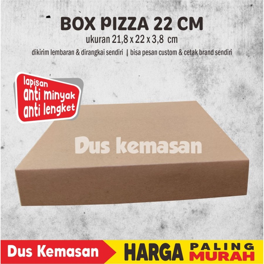 

BOX PIZZA 22 KRAFT LAMINASI POLOS TEBAL