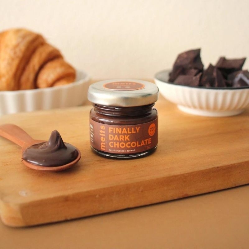 

RB MELTS Finally Dark Chocolate Spread 70% Selai Olesan Cokelat Untuk Roti Gluten Free Plant Based