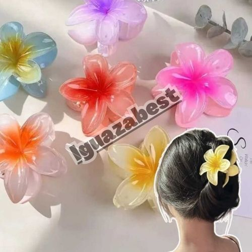 Jepit Rambut Bunga Kamboja Jepitan Rambut Cantik Model Bunga Kamboja