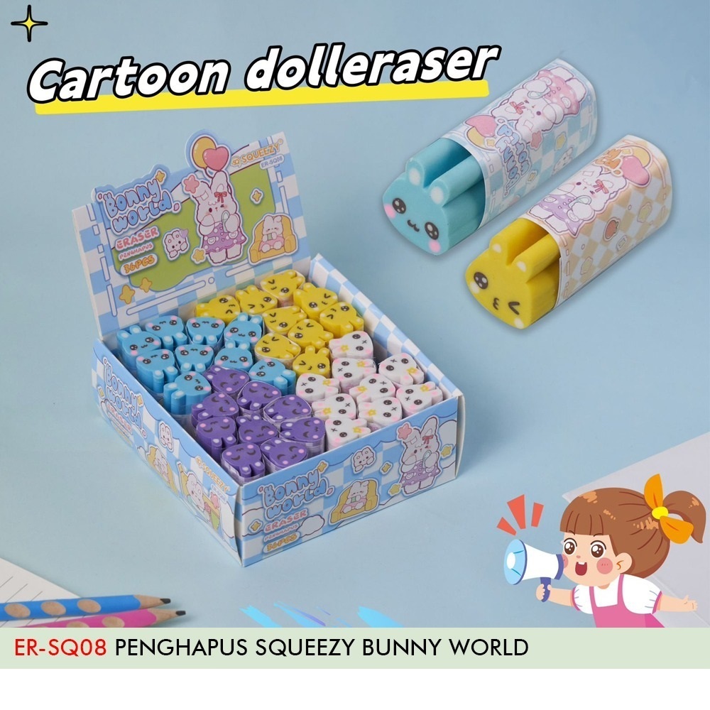 

Rmdodo - Penghapus Pensil Lucu [1 Pcs] / Hapusan Kelinci / Eraser Pencil ER-SQ08