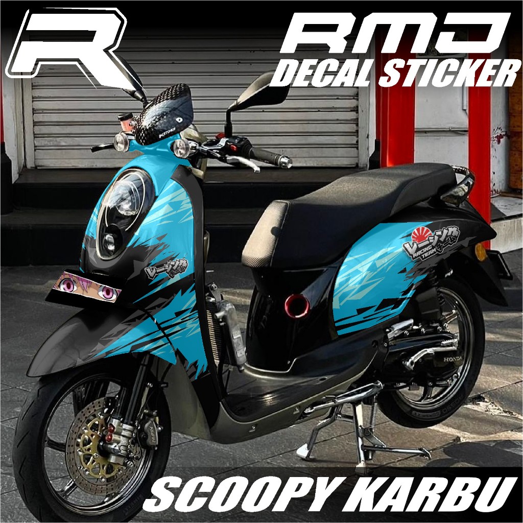 Decal Scoopy full body Dekal Sticker Scoopy Lama / Karbu Desain ABSTRAK JEPANG