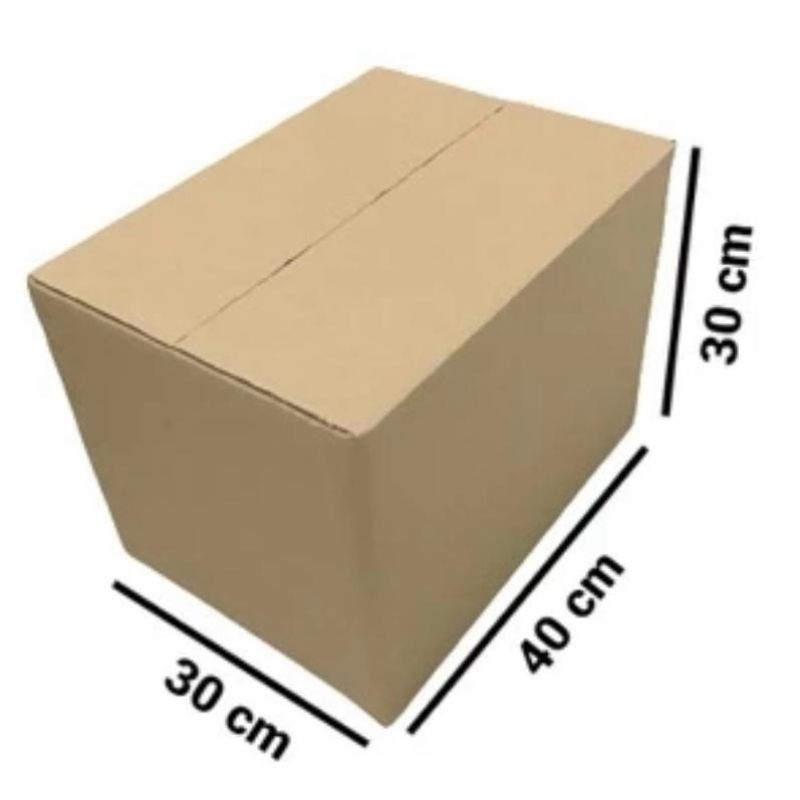 

40x30x30 cm kardus polos packing kemasan karton dus besar corrugated kraft