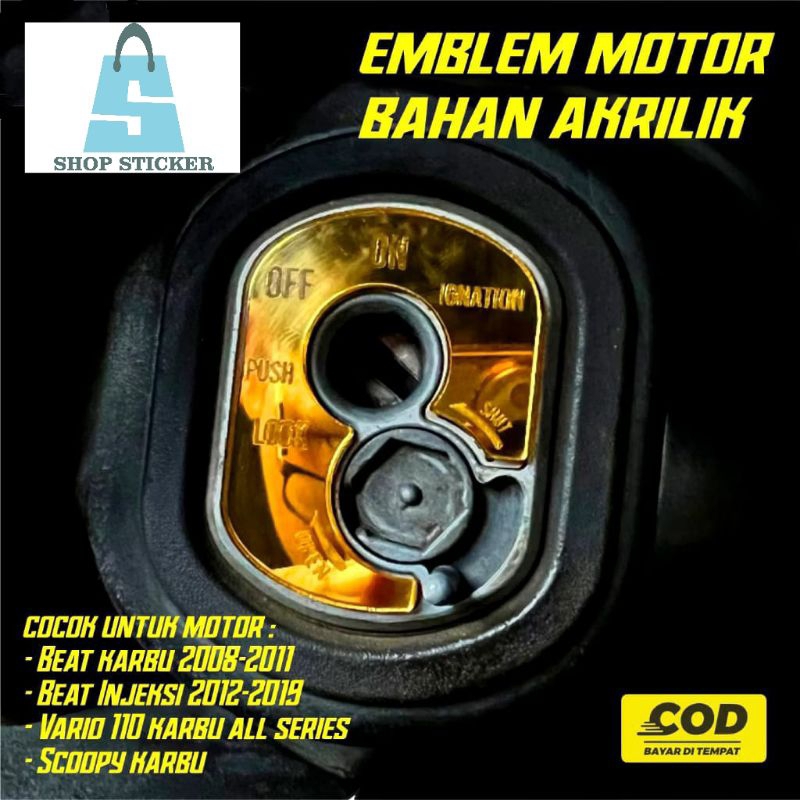 Emblem Kunci Akrilik acrylic Beat karbu Vario karbu