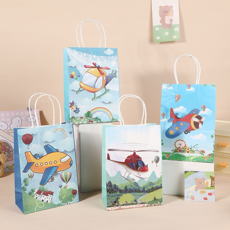 

Paper Bag.Tas Kado Motif gambar HELIKOPTER Simple Goodie Bag