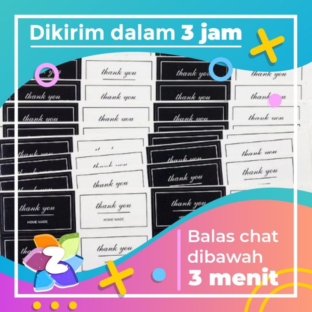 

SPC 2 1-7 Cetak Stiker Logo Custom Sticker Label Olshop