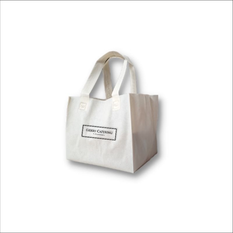 

TAS KOTAK KUE CUSTOM SABLON | TAS NASI KOTAK | TAS KOTAK KUE BOLU | GOODIE BAG CUSTOM