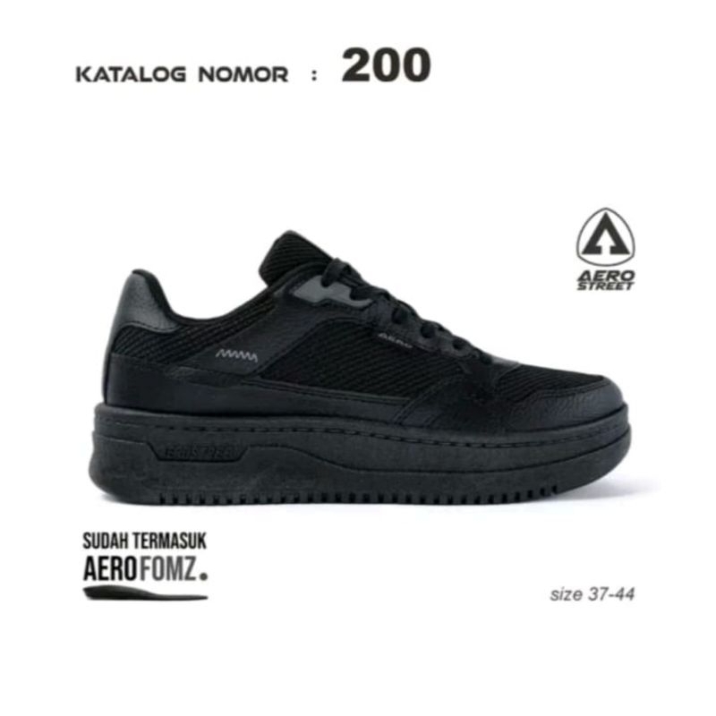 Sepatu Aerostreet maxsimo full black
