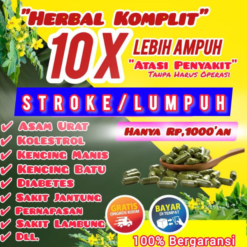 

Kapsul Herbal Komplit untuk Asam urat kolestrol kencing manis diabetes gula darah stroke sakit lambung kanker