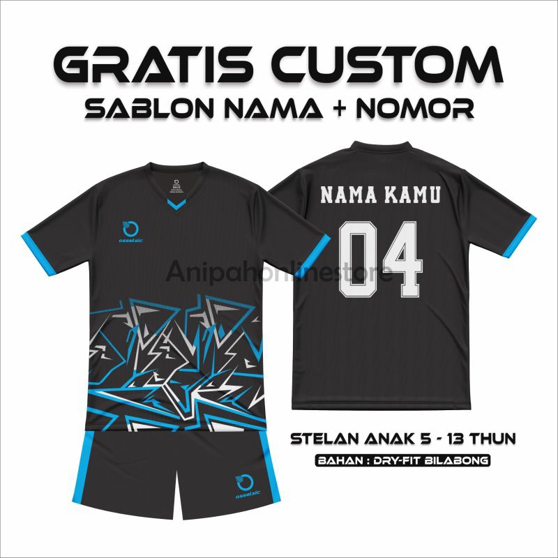 [ Free Sablon ] Baju voli anak Stelan baju bola anak laki-laki perempuan jersey futsal anak