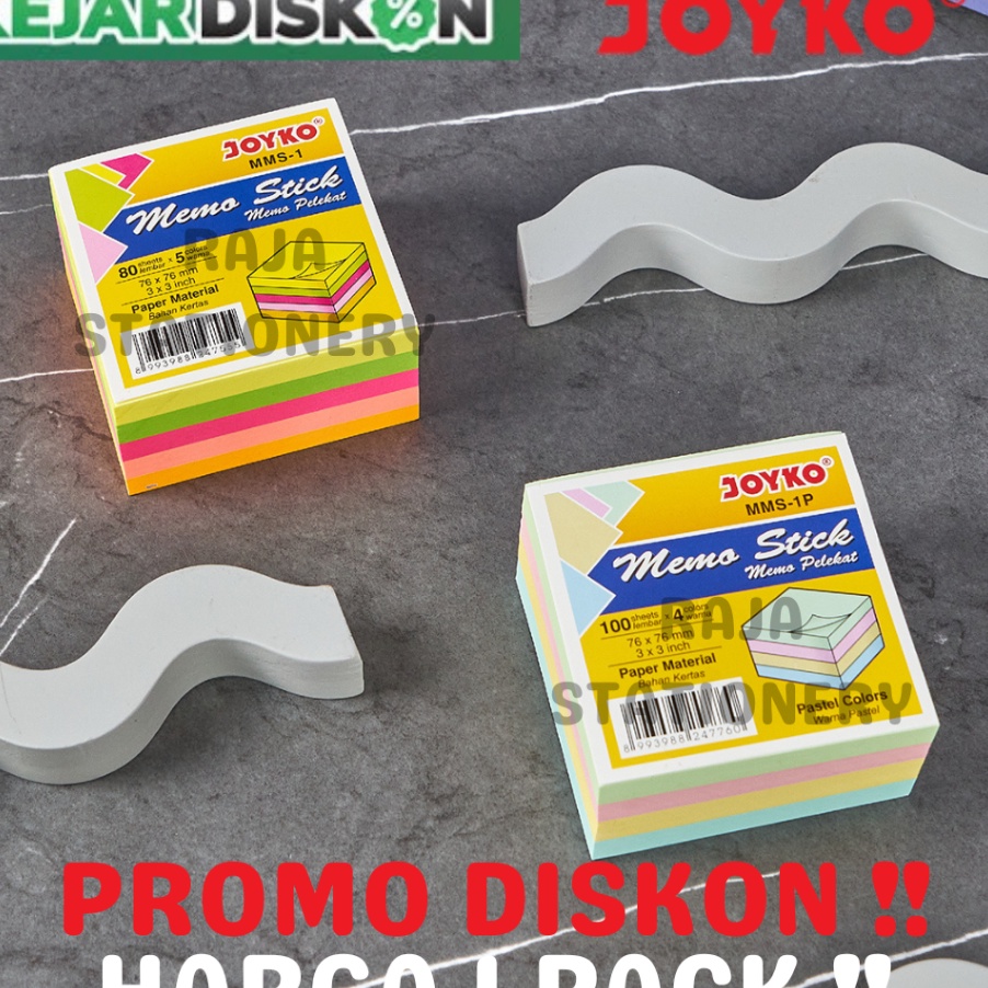 

SPECIAL PROMO MEMO STICK STICKY NOTES 8 CM KERTAS MEMO TEMPEL CATATAN MMS1 MMS1A MMS1P MURAH BERKUALITAS