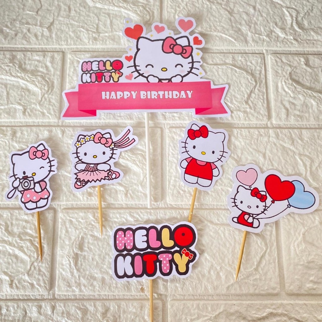 Topper Hello Kitty / Topper Cake Hello Kitty Lucu