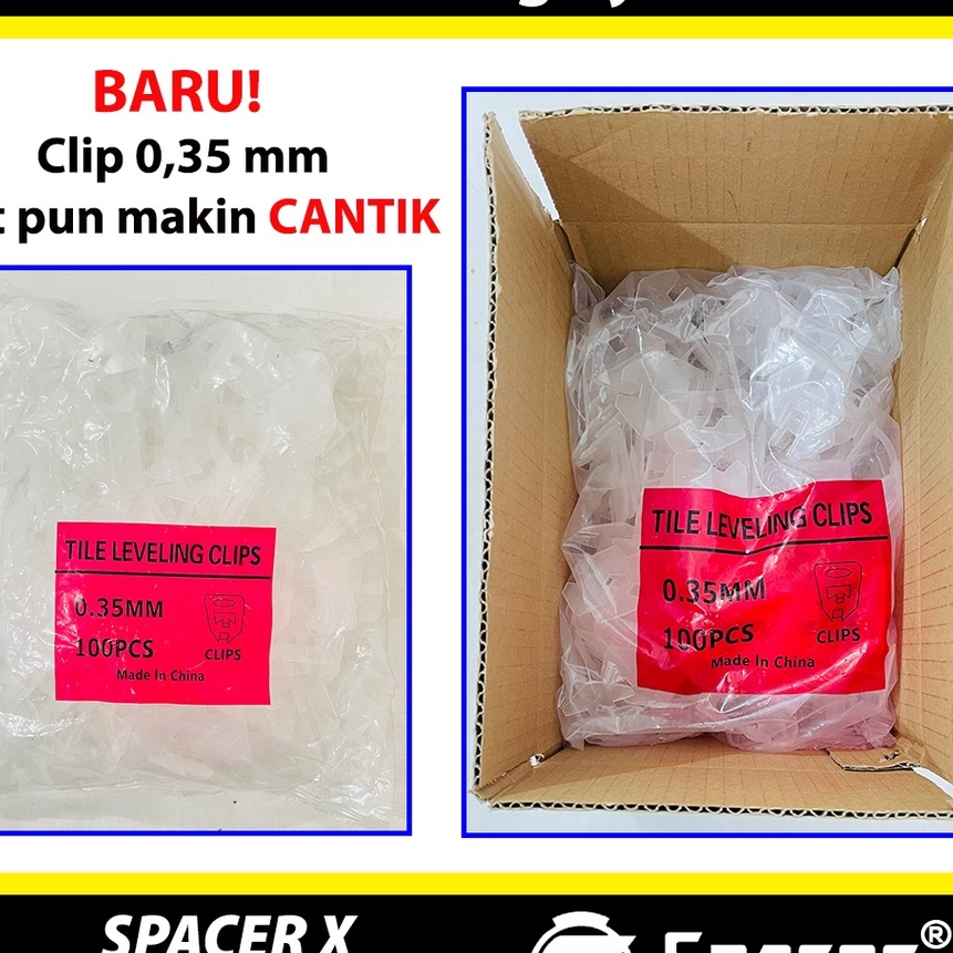 HJ6 35 mm 5 mm Clip Tile Leveling System Alat Perata Nat Keramik Klip Nat Keramik