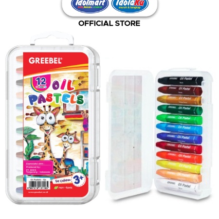 

SALE IDOLMART GREEBEL CrayonKrayon Kids Oil Pastel 12 Warna Crayon Greebel