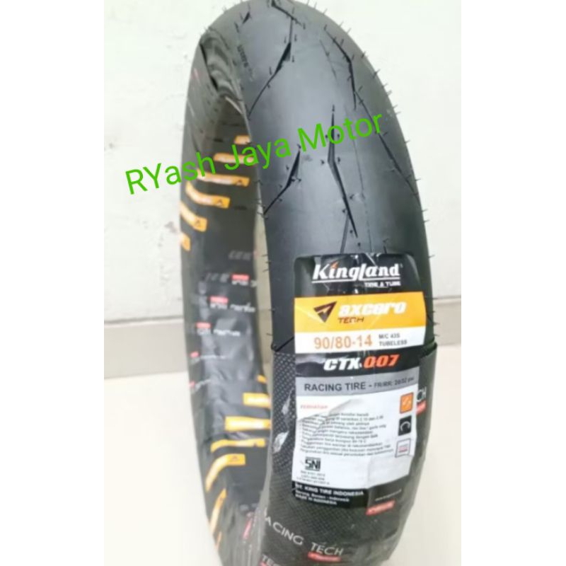 Ban Tubeless KINGLAND Axcero CTX-007 Racing Soft Compound (Ban balap Donat) 90/80-14 Kingland untuk 