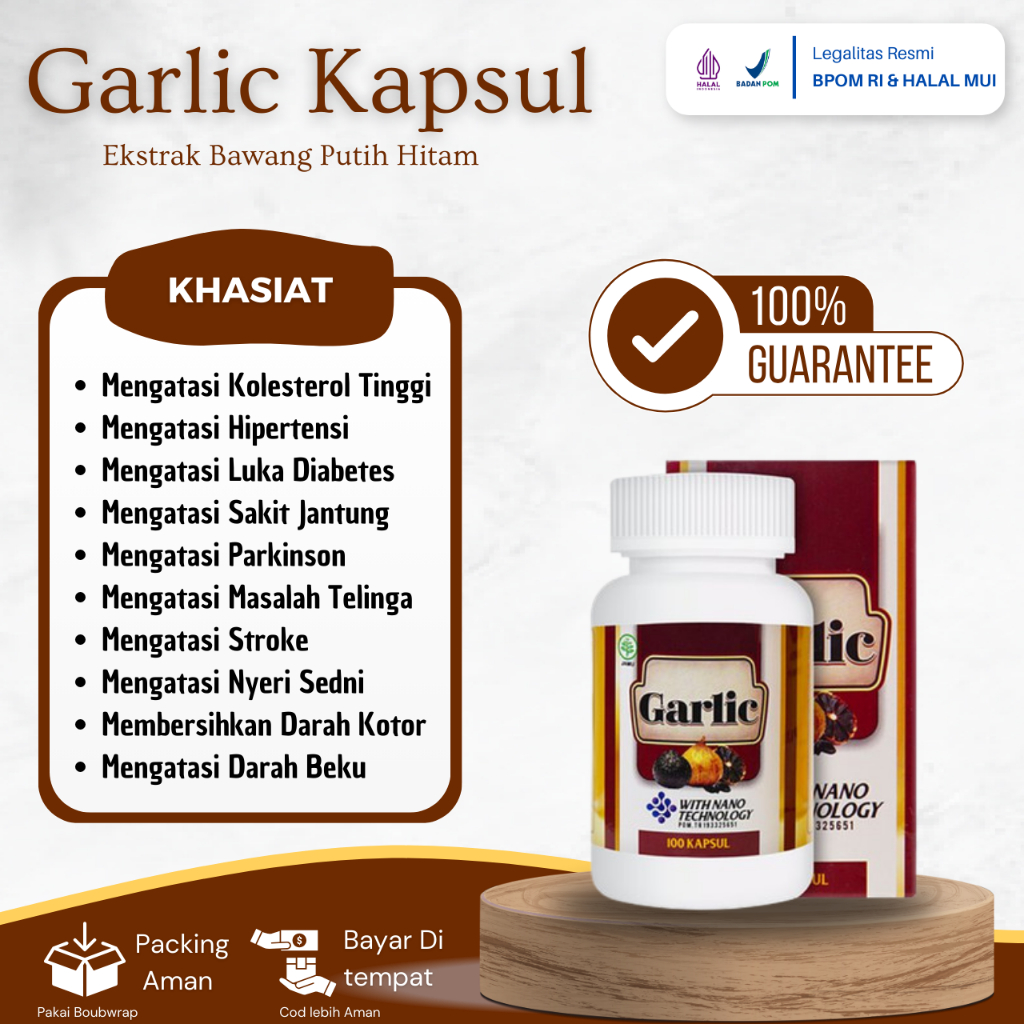 Garlic - Walatra Black Garlic - Garlic Exstrak Bawang Putih Hitam Atasi Bisul Gula Darah Kolesterol 